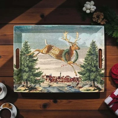 John Derian Christmas Large Melamine Serving Tray New 2025 - Image 1 of 2