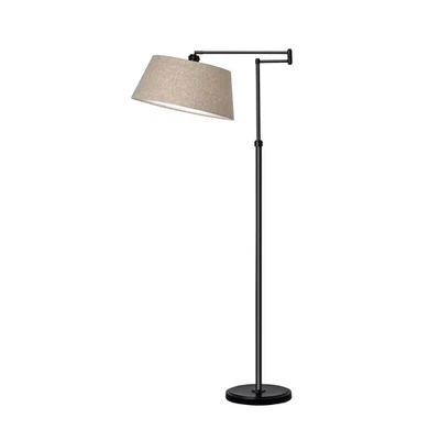 Traditional Swing Arm Oil Rubbed Floor Lamp Bronze - Threshold - Image 1 of 4