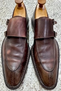 Bruno Magli Herren Braun Doppel Mönch Riemen Leder Oxford-Schuhe Gr. 10 M Top! - Bild 1 von 7