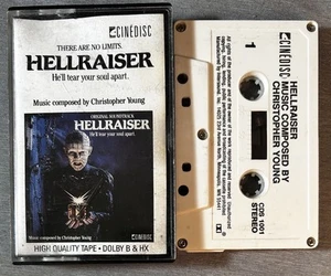 HELLRAISER Original Soundtrack 1987 Cinedisc HQ CASSETTE TAPE,TESTED,Chris Young - Picture 1 of 6