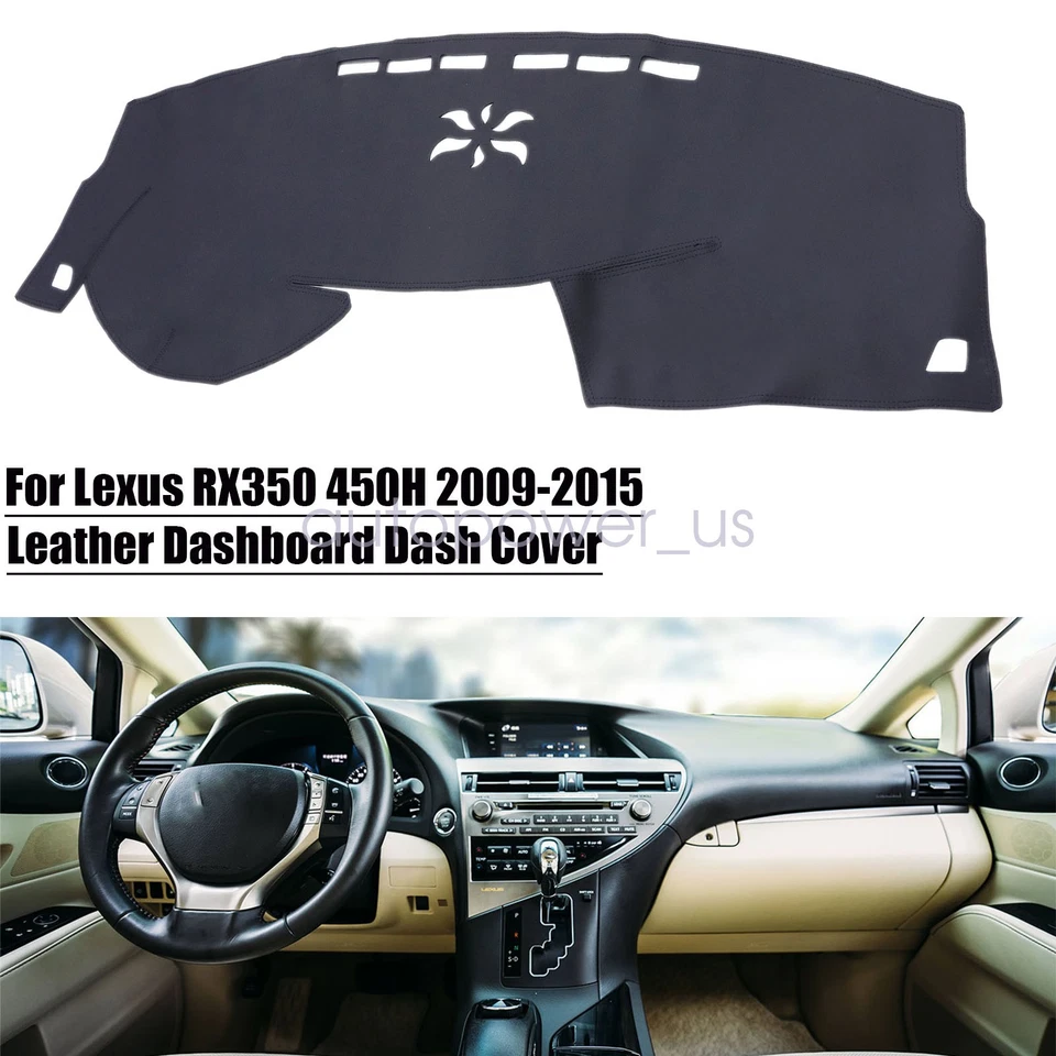 Cubierta de cuero para tablero de instrumentos alfombrilla de tablero alfombrilla alfombrilla para Lexus RX350 450H 2009-15 Foto 1 de 4