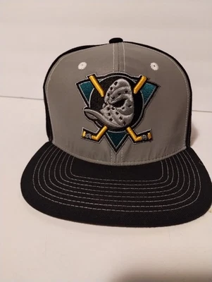 Zephyr Hat NHL Anaheim Ducks RARE "Mighty" Reflective SnapBack Clean Gray/Black - Image 1 of 4