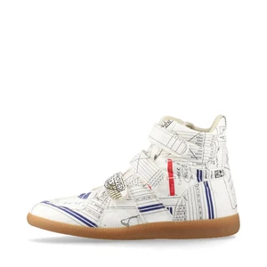 Zapatillas altas Maison Margiela réplica de cuero 43 para hombre blancas 22 tren alemán - Imagen 1 de 11
