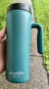 Taza de viaje Aladdin eCycle vaso 16 oz. Dos tonos azul y negro con mango - Imagen 1 de 7
