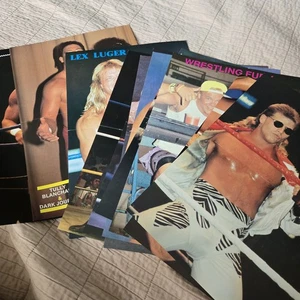 11 carteles pinup pliegues centrales de revista Wrestling Eye Fury años 80 años 90 - Imagen 1 de 23