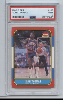 Fleer Isiah Thomas 1986 #109 PSA 9 Foto 1 de 2