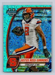 2024 Bowman University Chrome #109 Justus Ross-Simmons Aqua Mini Diamond 066/275 - Picture 1 of 2