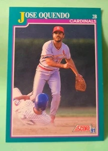 1991 Score - Jose Oquendo #622 - St. Louis Cardinals - Picture 1 of 2