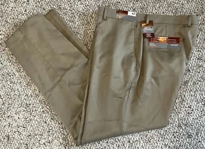 Louis Raphael Rosso Modern Fit Flat Front Tan Brown Dress Pants Men’s 38x32 - Picture 1 of 3