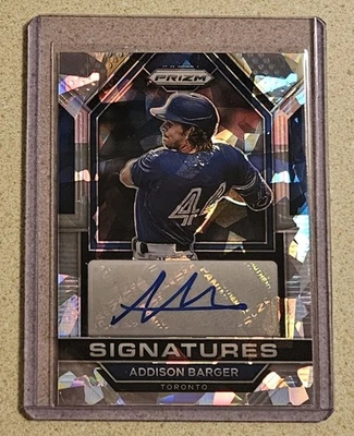 Addison Barger 2023 Panini Prizm SP Silver Ice Prizm Autograph RC - Blue Jays 🔥 - Image 1 of 2