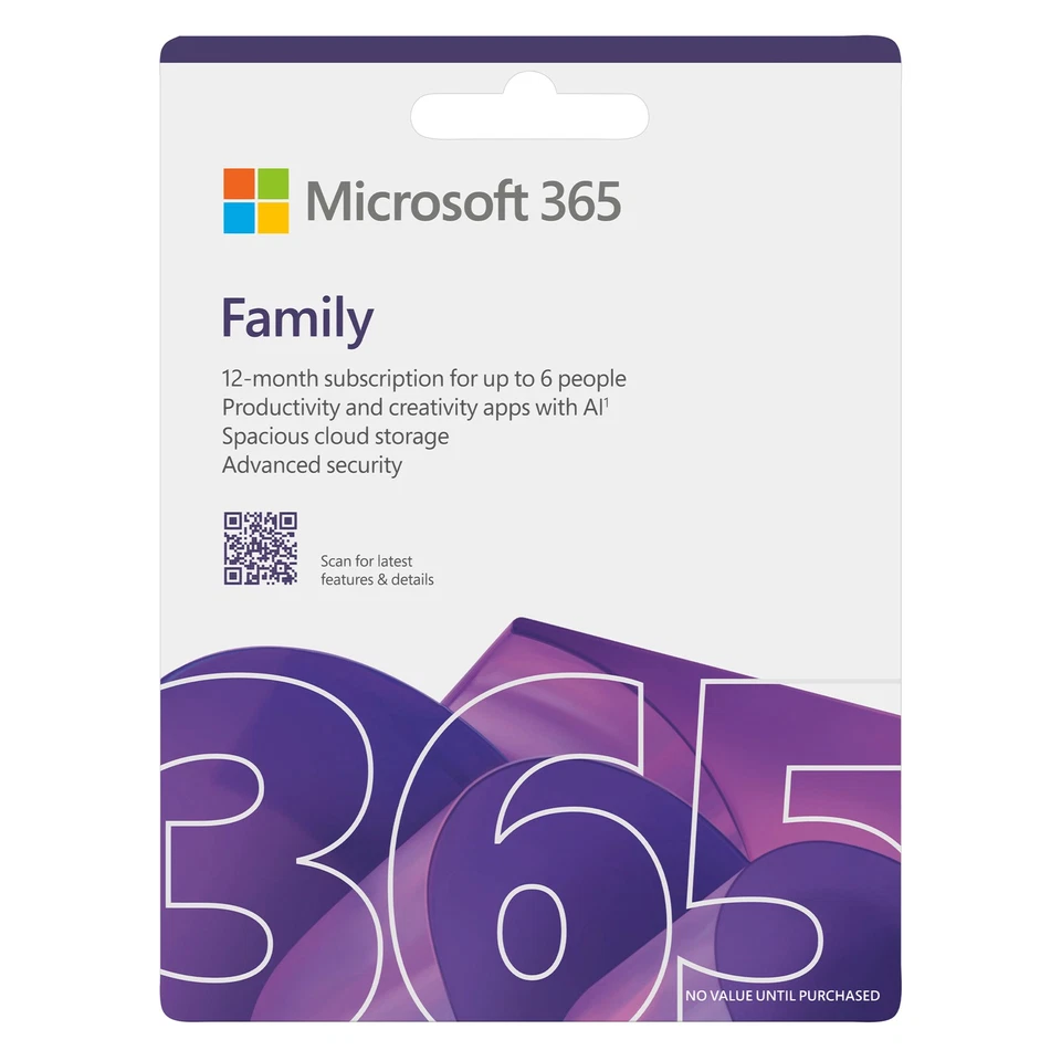 Microsoft 365 Family [Digital Download] -  1 Year Subscription 9337694074361 - image 1 of 1