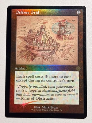 Defense Grid (Schematic FOIL) The Brothers’ War: Retro Frame Artifacts - MTG LP - Image 1 of 2