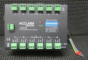 ACCLAIM ZDM6 100/240V 0.12A 50/60HZ 0-10V/SINK/DMX LIGHTING PROTOCOL CONVERTER - Picture 1 of 8