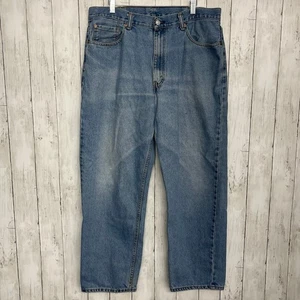 Jeans de mezclilla de algodón lavado medio pierna recta Levi's 550 defectuosos 38x31 - Imagen 1 de 11