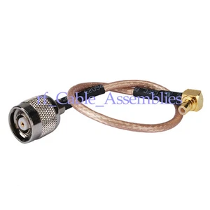 RP-TNC male female pin to SMB jack right angle pigtail cable RG316 for Wireless - Picture 1 of 4