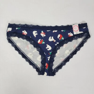 Bragas de bikini Flirtitude para mujer azul oso polar talla L grande 95 % algodón vacaciones Foto 1 de 4