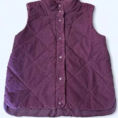 Chaleco de pana acolchado reversible Columbia vintage púrpura acolchado XL de colección Y2K Foto 1 de 4