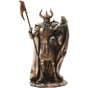 Loki stehend mit Drachenkopf by Derek W. Frost bronziert - Picture 1 of 1