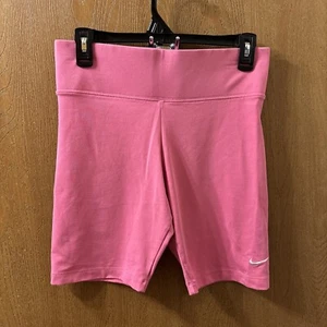 Nike One Dri Fit Biker Shorts 7” Inseam Pink Girls Size S NWT - Picture 1 of 3