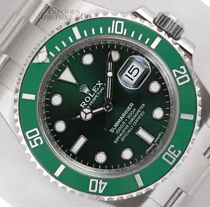 Rolex Submariner 40mm Date 116610LV HULK Stahl grüne Keramiklünette - grünes Zifferblatt - Bild 1 von 6
