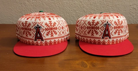 2 Los Angeles Angels MLB BASEBALL UGLY CHRISTMAS SWEATER 2016 SGA SnapBack Cap Cover