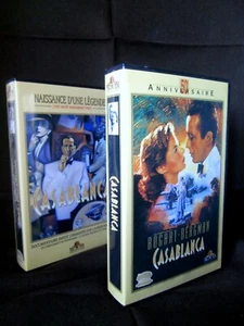 COFFRET CASSETTE VIDEO VHS Cinema Film Movie CASABLANCA Bogart Bergman 50e Ann. - Photo 1/3