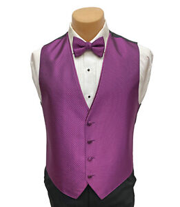 Men's Flow Formals Violetta Tuxedo Vest with Tie Choice Discounted Closeout