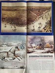 Lote de 3 recortes de arte de edición Currier and Ives de revista Modern Maturity 1975 11x8 - Imagen 1 de 12