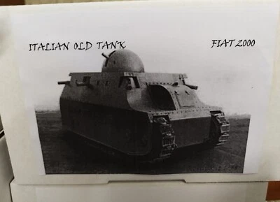 Italian Old Tank Fiat 2000 Resin Kit Criel Model resin 1/35 - Immagine 1 di 4