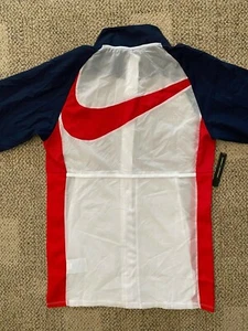 Men's M Nike Academy Windbreaker Soccer Jacket Lightweight Red/White/Blue BQ7346 - Picture 1 of 3