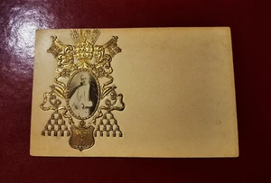 CPA photo CDV du Pape Pie X 1903/1914 blason héraldique armes l embleme - Imagen 1 de 2