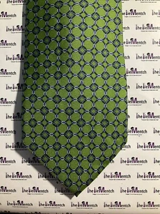 BROOKS BROTHER Silk Green Geometric Belt Link Design Tie BRAND NEW - Picture 1 of 3