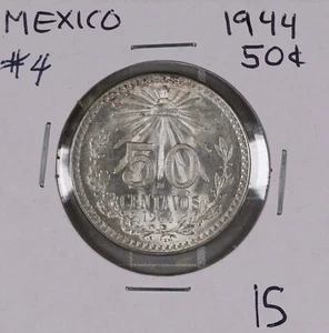 1944 Mexico Silver 50 Centavos #4 - Picture 1 of 2