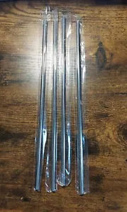 Confezione 4 Cannucce Riutilizzabili 10" Acciaio Inox Dritte Metallo - Foto 1 di 1