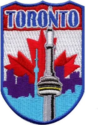 Patch Toronto Canada (3") insigne à repasser souvenir de voyage sac à dos pat... - Photo 1/3