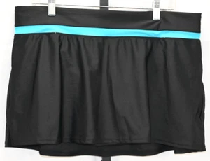 Zero Xposur Black Pullon Swim Skirt With Attached Bikini Bottom Size XL NWOT - Picture 1 of 5