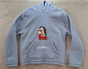 Disney Classics Blue Fleece Hoodie Size Medium- Grumpy Embroidered  - Picture 1 of 8