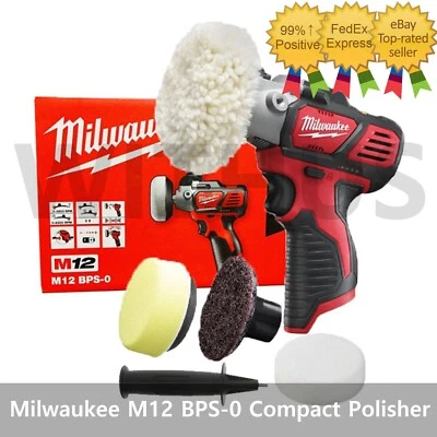 Milwaukee M12 BPS-0 Cordless Compact Polisher Sander Grinder Baretool Body only= - Image 1 of 4