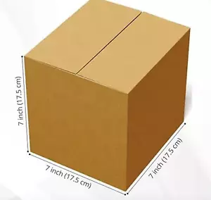 50 7x7x7 Cardboard Paper Boxes Mailing Shipping Corrugated Box 50pcs in pack - Picture 1 of 4