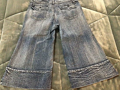Apollo Capri Jeans Cropped Cuffed Whisker Flap Pockets Capri Size 9/10 - Image 1 of 4
