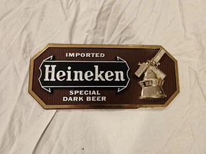 Vintage Heineken importiert Special Dark Beer Schild 12x6 Kickstand Brauerei - Bild 1 von 7