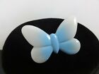 Vtg Lovely German Mid Century Celluloid Brooch Blue White Butterfly