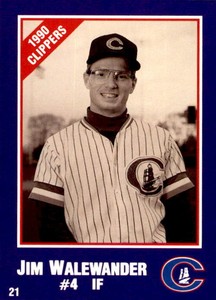 1990 Columbus Clippers Police #21 Jim Walewander - NM Baseball Card