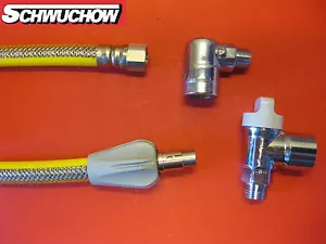 Allgasschlauch 0,75 1,0 1,5 2,0 2,5 3,0 m Gas Schlauch Gasherd Herd Gassteckdose - Bild 1 von 31