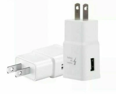 2x Adaptive Fast Charging Wall Plug Charger For Samsung iPhone Galaxy Note 8 S10 - Image 1 of 3
