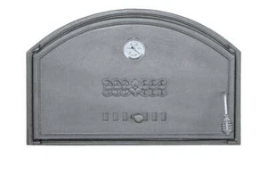 Gusseisen Pizzaofentür mit Thermometer | Brotbackofentüren | 700x460 | Links - Bild 1 von 1