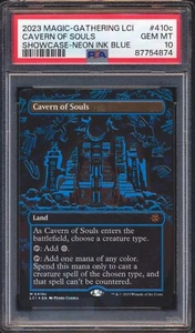2023 Magic The Gathering Ixalan Cavern of Souls escaparate tinta neón azul sin bordes #410E ¡PSA 10! - Imagen 1 de 2
