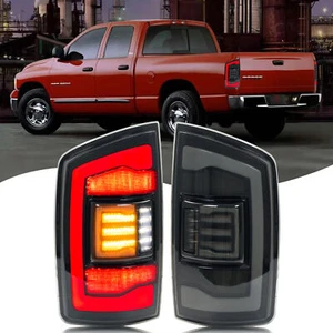 LED Tail Lights for Dodge Ram 3rd Gen 2002-2005 Sequential Signal Rear Lamps - Picture 1 of 5