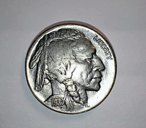1937-P Bonito brillo sin circular níquel búfalo (5-01-01) - Imagen 1 de 2