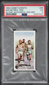 1959 Comet Sweets Olympic Achievements 2nd Tom Courtney ROOKIE #29 PSA 3 - Picture 1 of 2